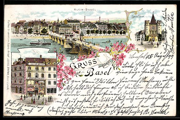 Cartes postales: Litho Basel, Mercie-Modes von Julius Bra – D'occasion à Berlin par bartko-reher