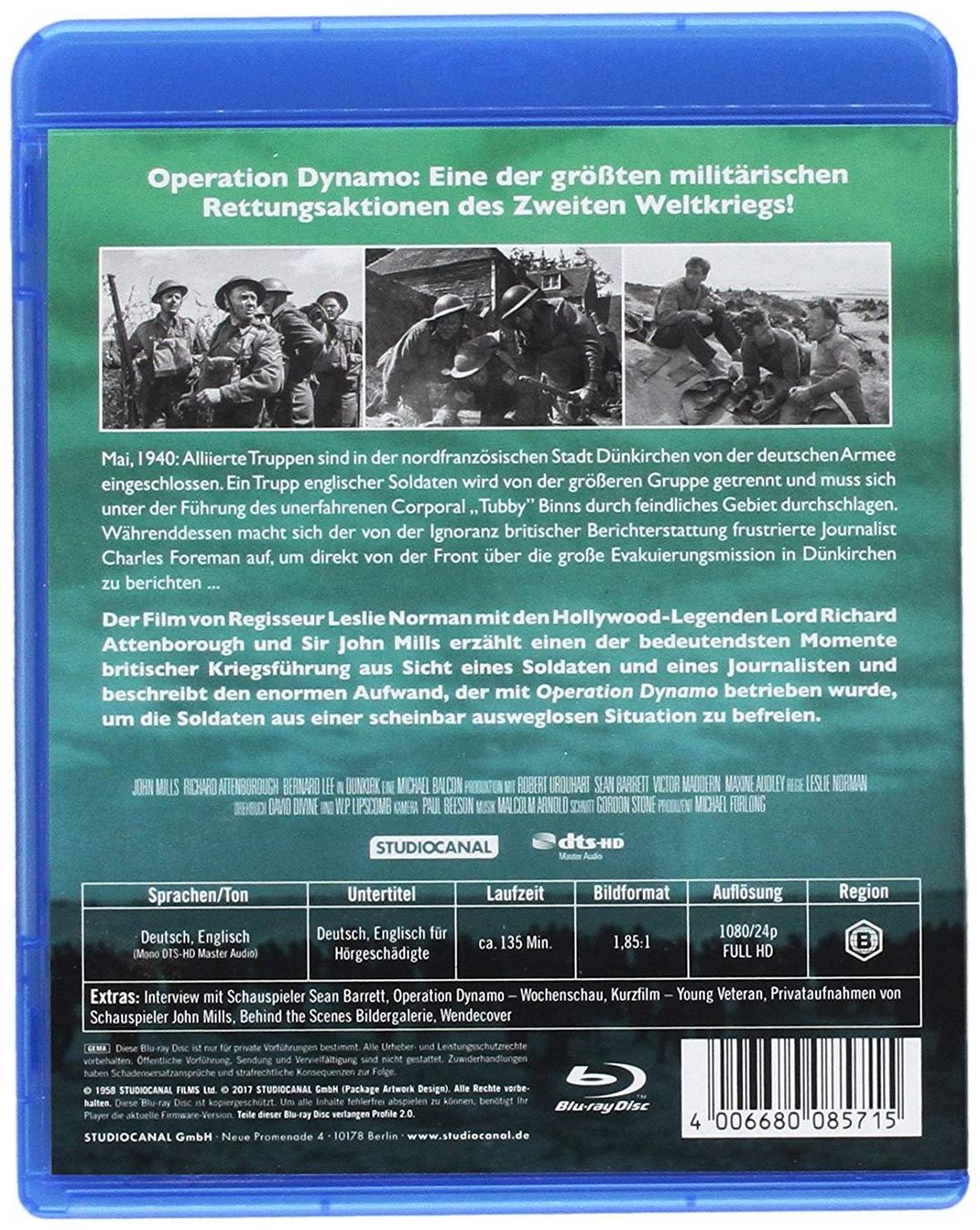 Tutti i DVDs: Dunkirk: Die Schlacht von Dünkirchen – Nuovo e nell'imballaggio originale da Winterthur venduto da Panam1 1