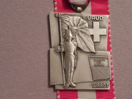 Medaille Schweiz Militär Uniform Kanton Waadt VD 1996