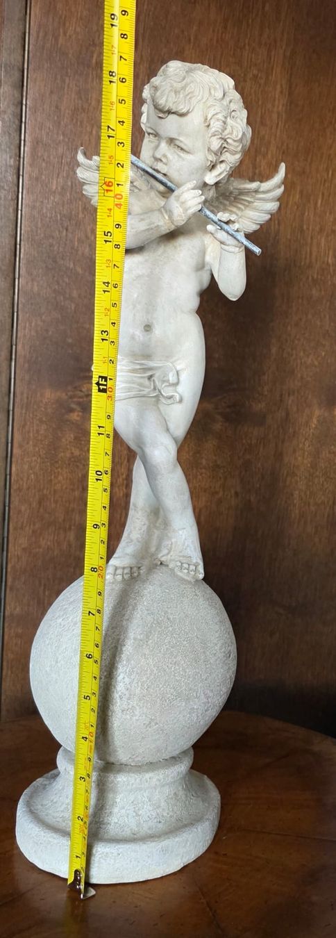 Statuette: Engel Figur, Putte, mit Flöte Dekoration, Top! – Usato da Rheinsulz venduto da Dred 7