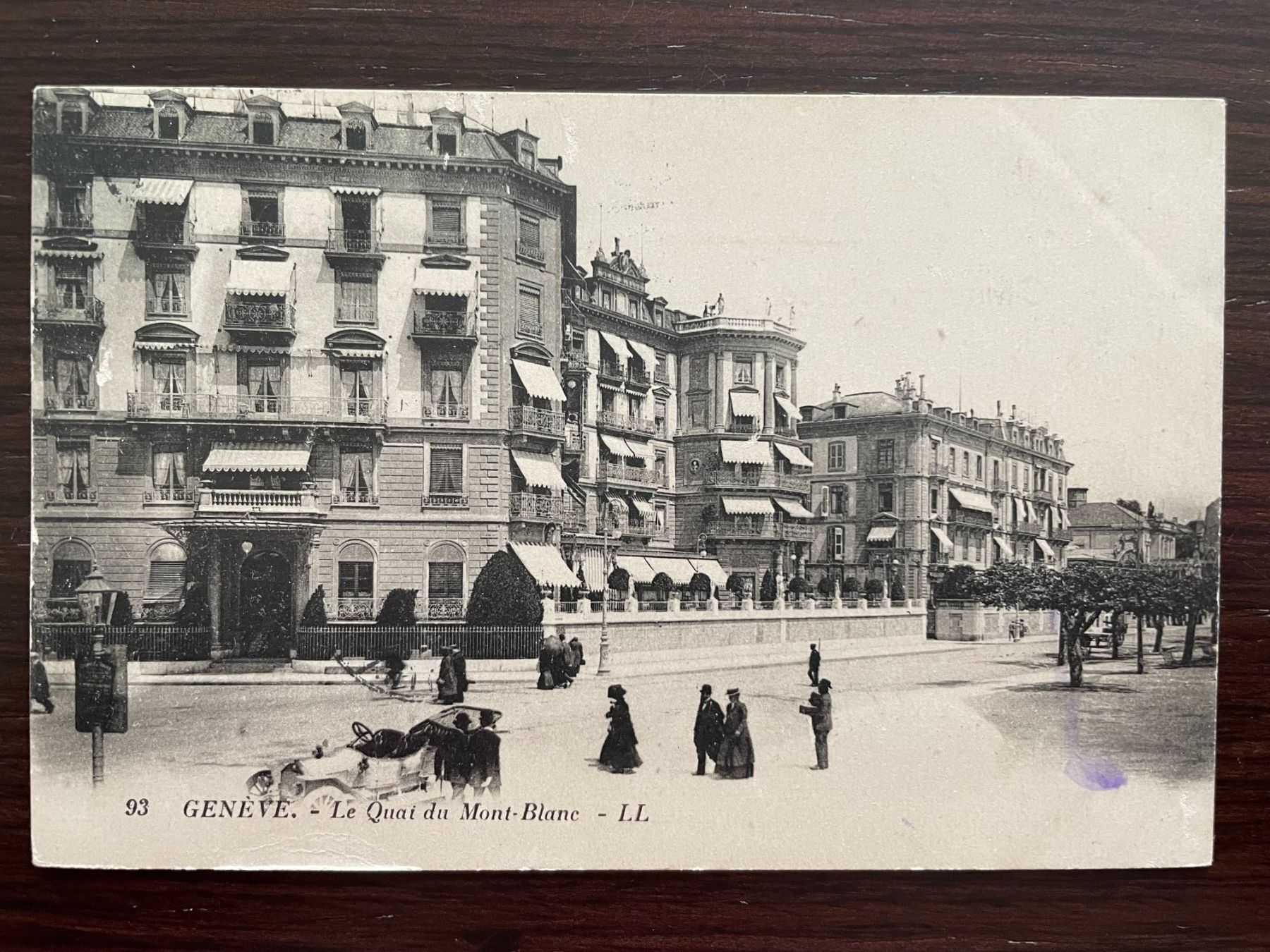 Cartoline postali: GENÈVE Le Quai du Mont-Blanc, animée, Oldtimer, 1925 – Usato da Wald ZH venduto da TLILEF
