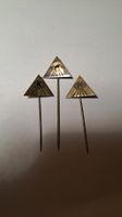 3 Anstecker Auge der Vorhersagung Metall Vintage Konvolut