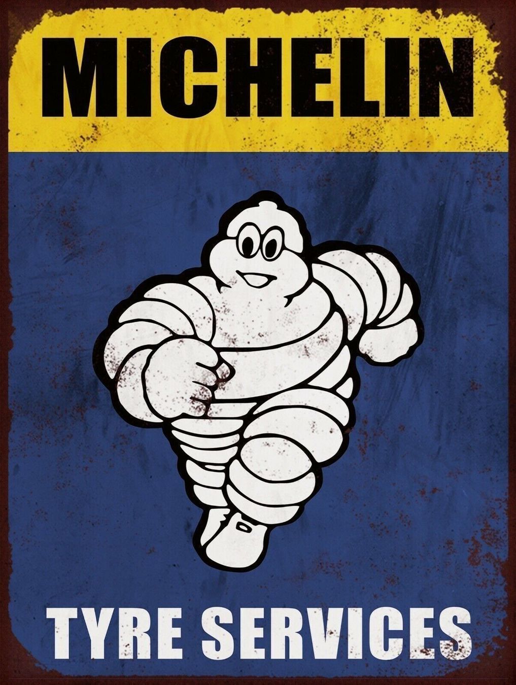 Michelin Ecriteaux: Plaque vintage pneus Michelin – Neuf avec emballage d'origine à Uvrier par AlpineTreasures