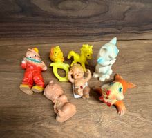 Vintage Quietschfiguren / Badespielzeug Set,Top!