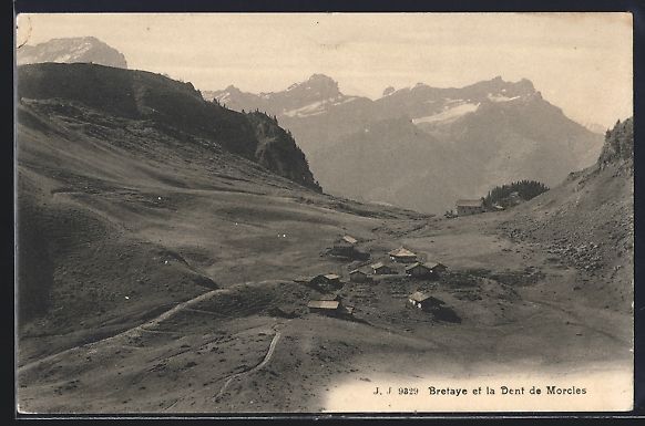 Ansichtskarten: Bretaye, Panorama et la Dent de Morcles – Gebraucht aus Berlin von bartko-reher