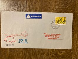 Schweiz 1996 Bedarfsbrief 90 Rp. Grussmarken Zürich 17.9.