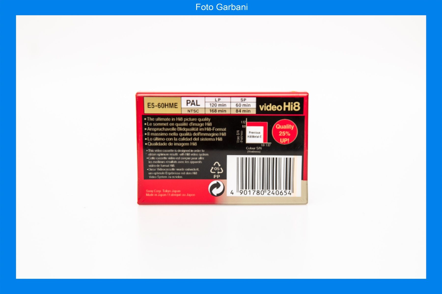 Cassette vuote: Sony E5-60HMEd cassetta Hi8 – Usato da Muralto venduto da FotoGarbani 1