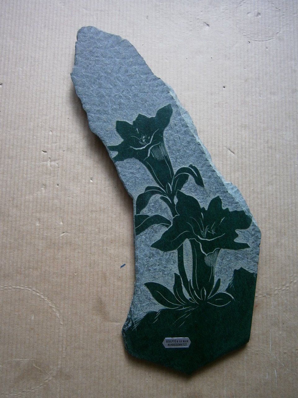 Tutte le decorazioni: 2 stk. Steinplatten mit Alpenblumen – Usato da Pratteln venduto da 66werni 1