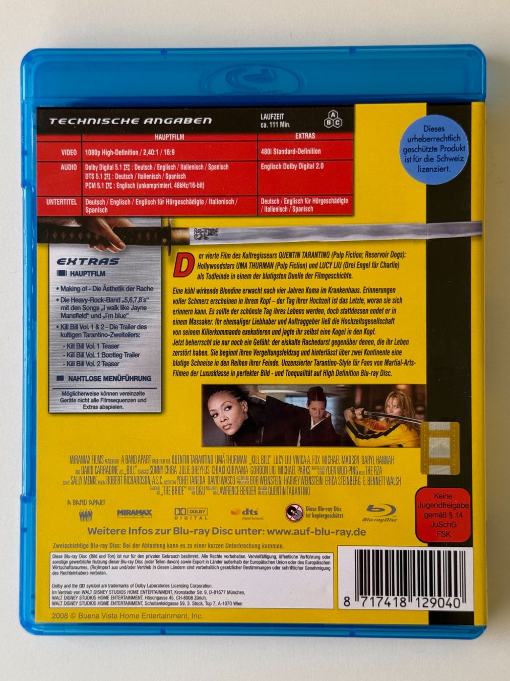 Tutti i DVDs: 2 DVD blu-ray – Kill Bill 1 & 2 – Usato da Genève venduto da Reveur 2