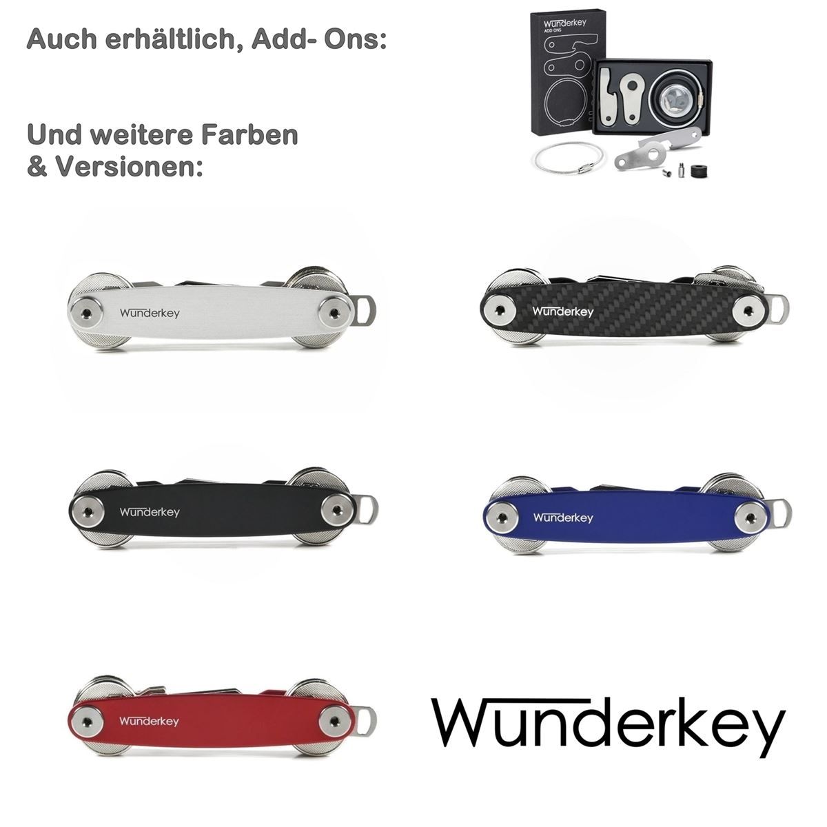 Portachiavi: Wunderkey Schlüsselanhänger Karbon – Nuovo e nell'imballaggio originale da Wettingen venduto da kochshop 4