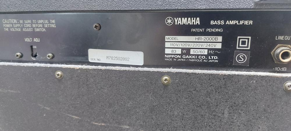 Yamaha HR 2000 B, bass combo amp.made in Japan | Kaufen auf Ricardo