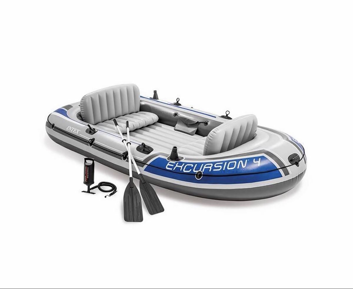 Barche: Schlauchboot Intex Excursion 4 mit Zubehör neu – Nuovo (secondo la descrizione) da Weiningen venduto da der_gaertner 1