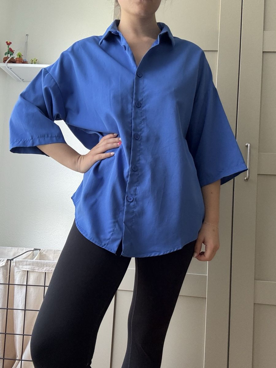 Blusen: Bluse Damen Oversize blau Grösse L – Gebraucht aus Biberist von shoggii 1