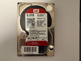 WD Red 6TB NAS HDD WD60EFRX neuwertig 0 h