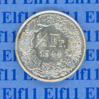 CHF___0.50 1944 unz-stgl 50 Rappen