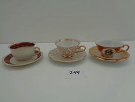 4 Mocca Tassen mit Unterteller
