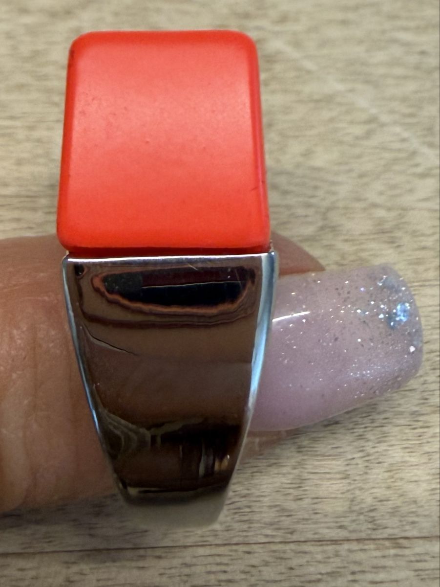 Anelli: Pinker Statement-Ring, Silberfarben, Grösse 17, Top Zustand! – Usato da Lyss venduto da Sibella56 1
