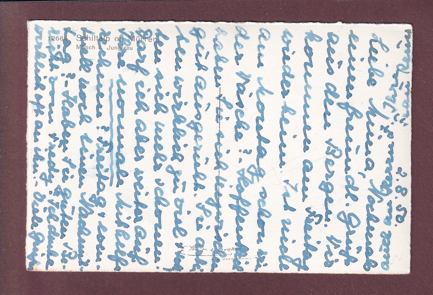 Cartoline postali: SCHILTALP ob Mürren - 1950 – Usato da Pully venduto da nicecards 1