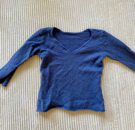 Deanna Spa Cashmere Kaschmir Pullover Blau Oberteil XS