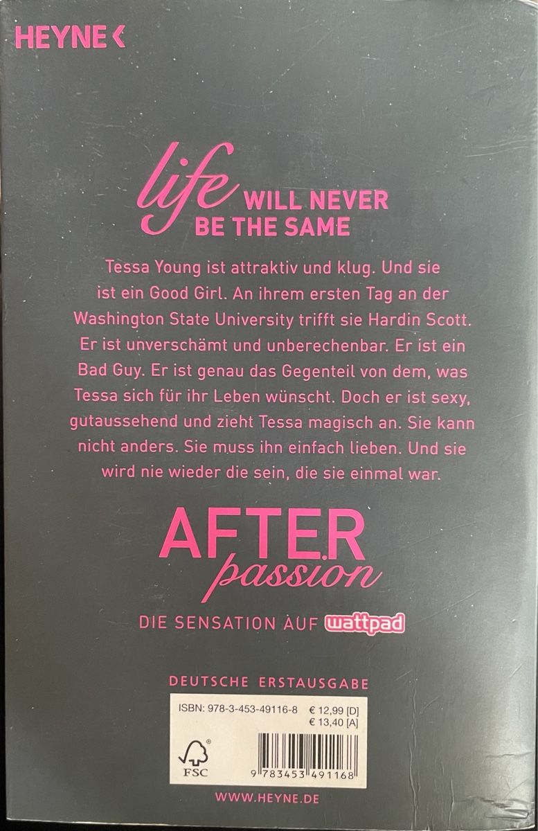 Libri: AFTER PASSION - ANNA TODD - TASCHENBUCH – Usato da Buchs AG venduto da fischli610 1