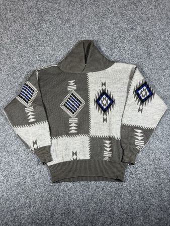 Björn borg 1980s southwest shawl knit sweater 