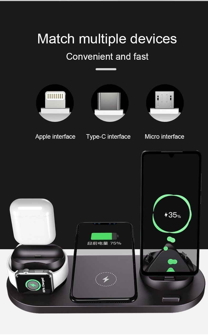 Caricabatterie: Wireless Charger Schnellladung 6 in1 – Nuovo e nell'imballaggio originale da Luzern venduto da Waince786 1