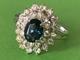 Ring  blaue Blume und weisser kranz (59)