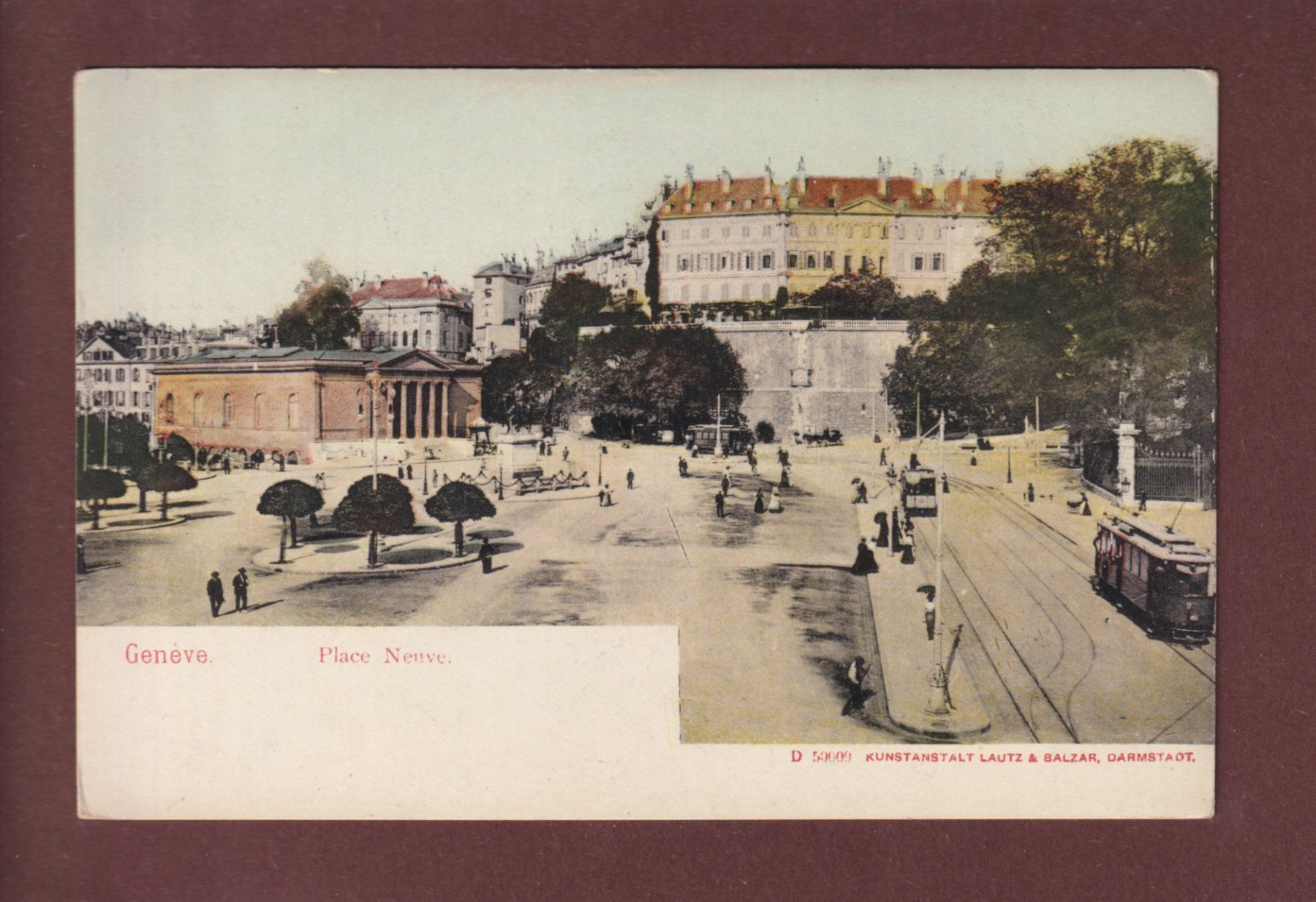 Ansichtskarten: GENEVE - Place Neuve - tram – Gebraucht aus Pully von nicecards
