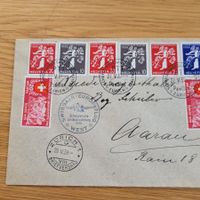 Luftpost PTT Zürich Aarau 1939 West
