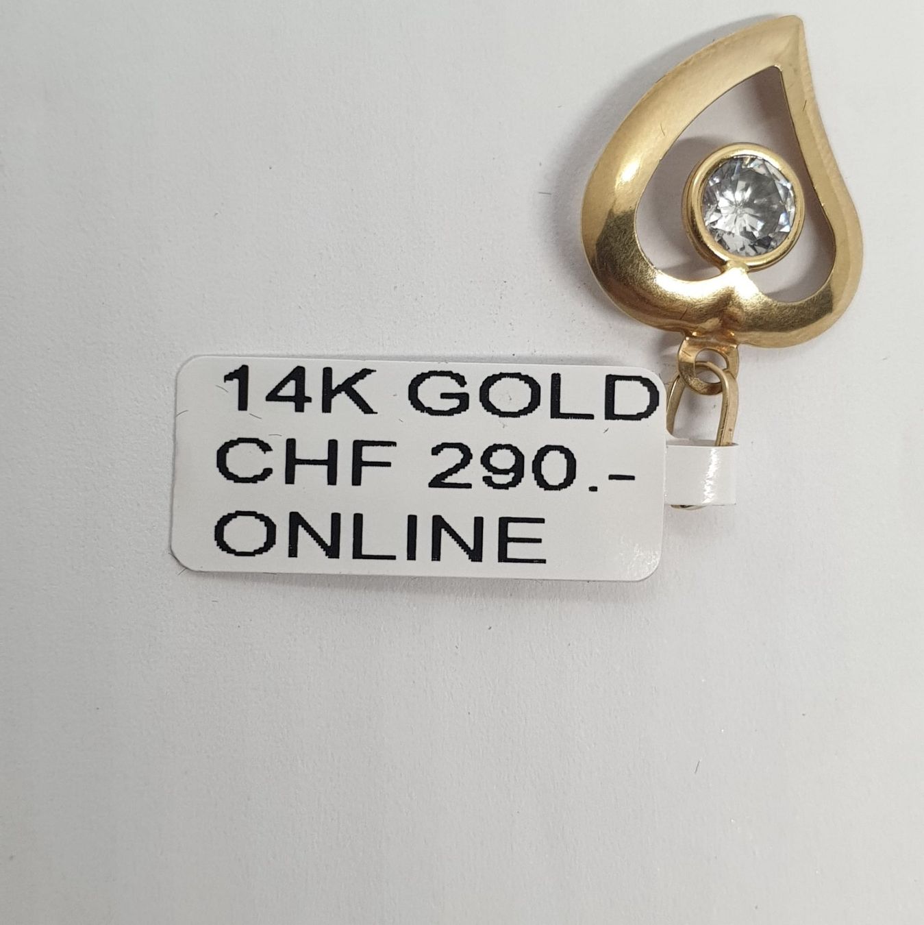 Ciondoli: Echt 14K Gold - Herz Anhänger – Usato da Luzern venduto da Goldhaus-Luzern 1