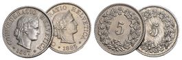 Schweiz 1885+1887