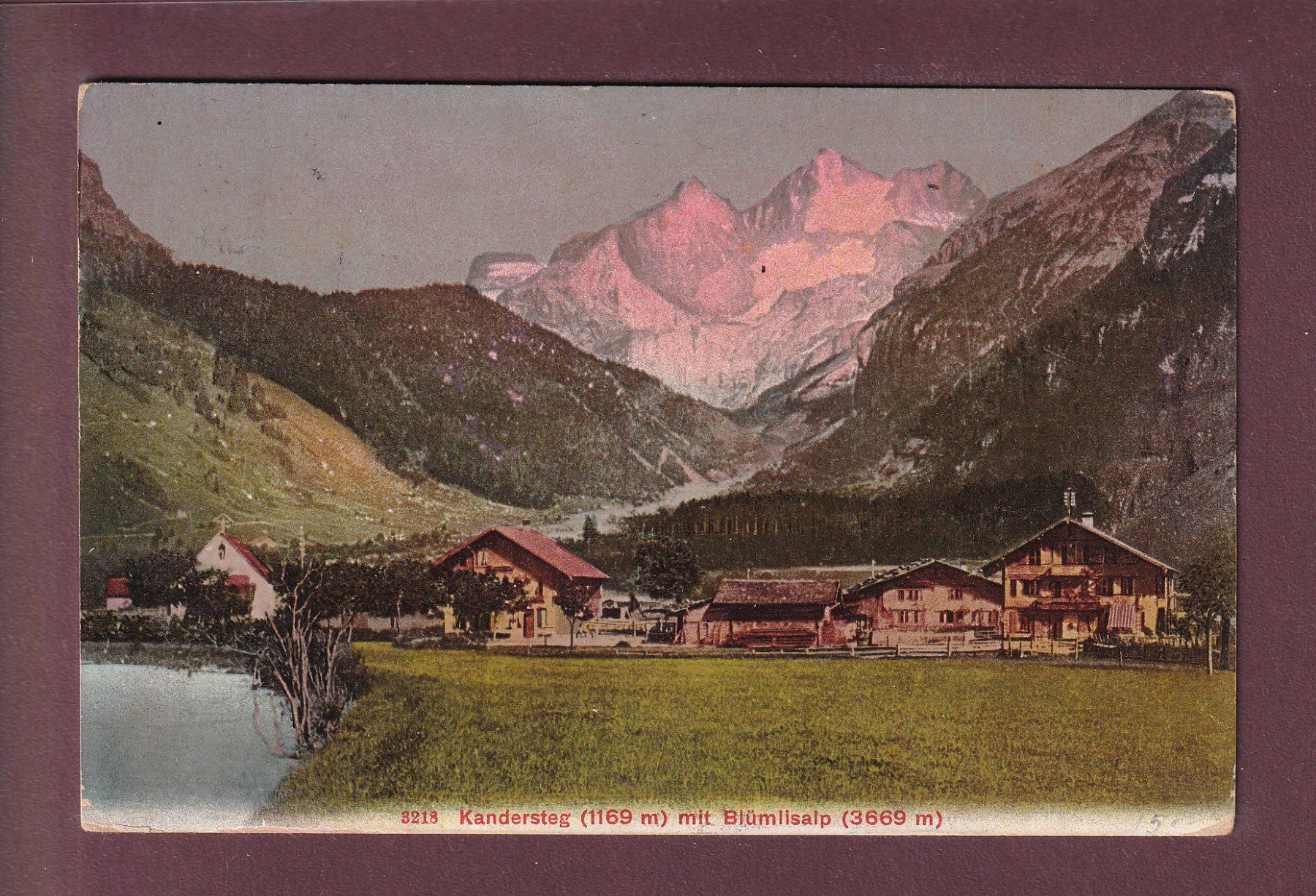 Cartoline postali: KANDERSTEG - Blümlisalp - 1913 – Usato da Pully venduto da nicecards