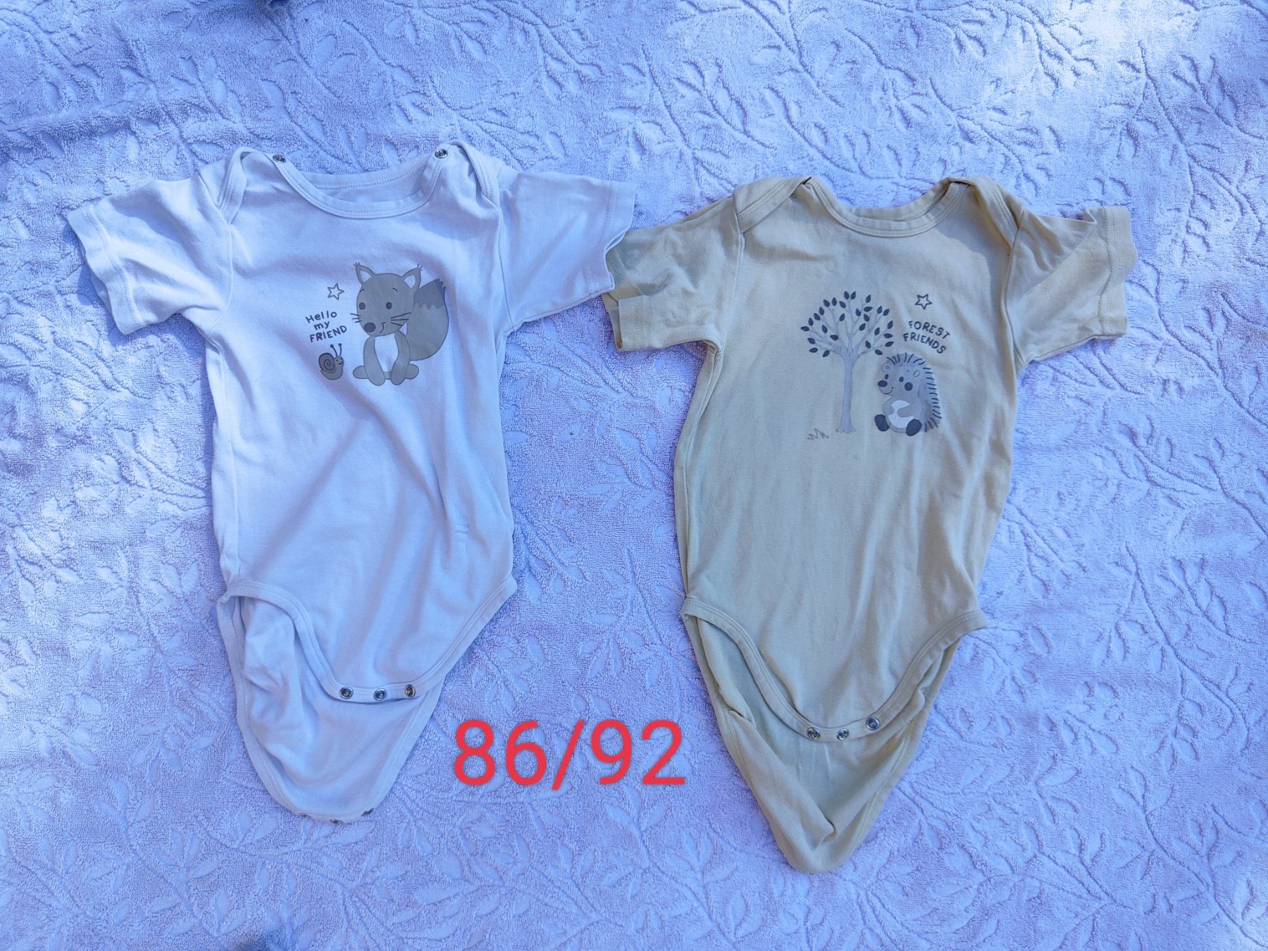 Biancheria intima: Gr. 86/92 - 2 Bodys kurzärmelig "Forest Friends" – Usato da Sursee venduto da lou19