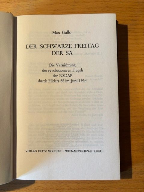 Bücher: Buch: Der schwarze Freitag der SA – Gebraucht aus Seon von retep012 2