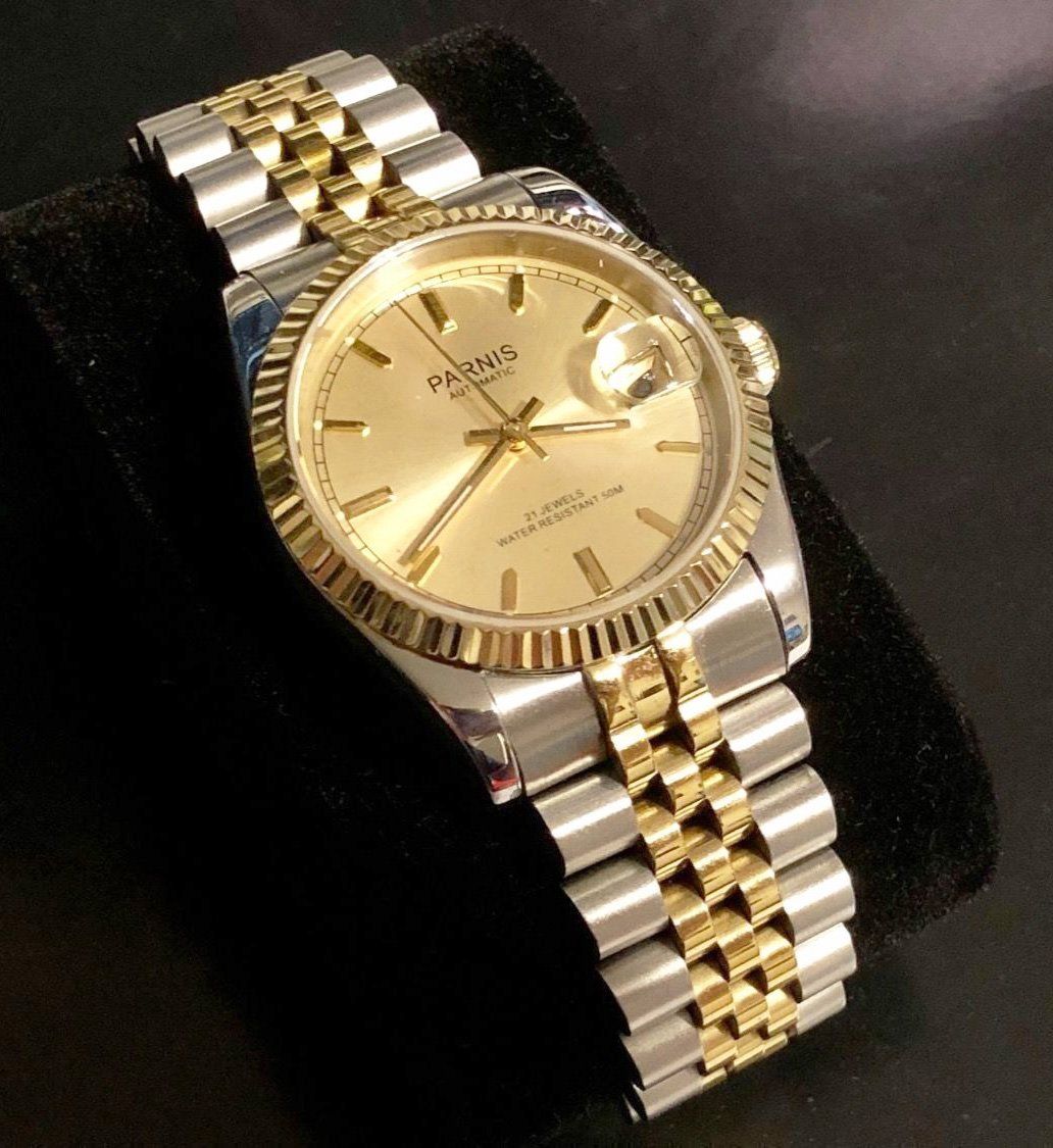 Parnis Orologi: Damenuhr - Parnis Datejust Hommage - Automatic – Usato da Mettendorf TG venduto da Ricardo-Bazar