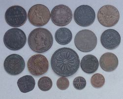 Lot ++ 20 alte Kupfer-Münzen ab Antike