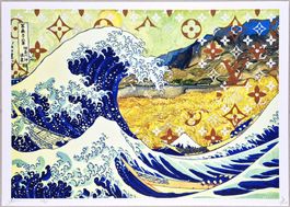 Death NYC Ltd Ed Pop Art Druck "  Van Gogh Hokusai Wave
