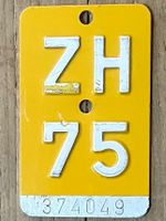 ZH 75 - TÖFFLINUMMER - MOFASCHILD - PLAQUE DE MOFA - ZH 75