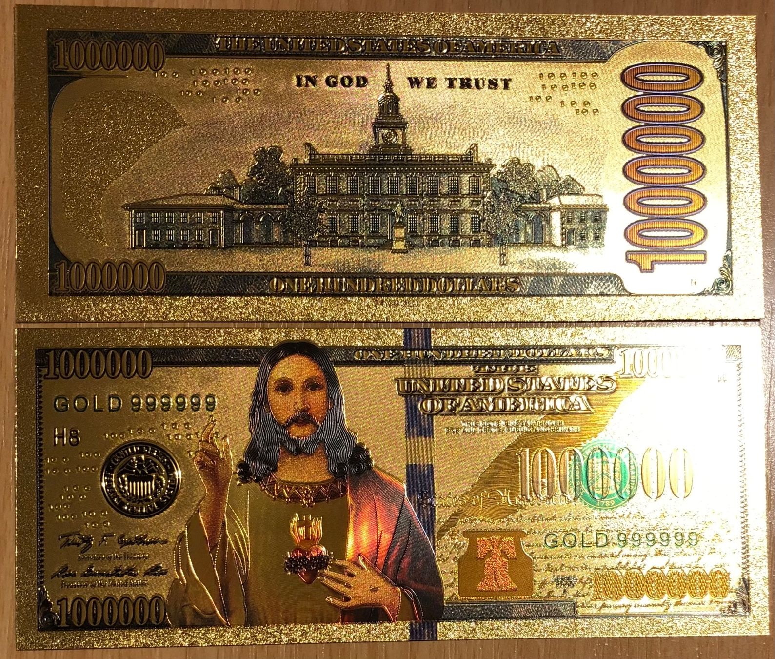 Libri: Goldene Jesus Million Dollar Note        | Bibel – Nuovo (secondo la descrizione) da Altstätten SG venduto da ChangeMaker 2