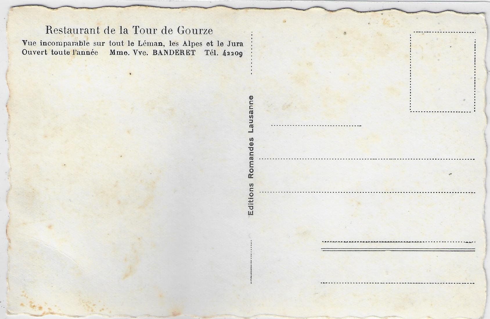 Cartoline postali: Restaurant de la Tour de Gourze – Usato da Ettingen venduto da Kartenplanet 1
