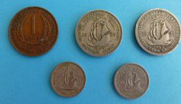 Münzen und Note, BritischCaribbean
