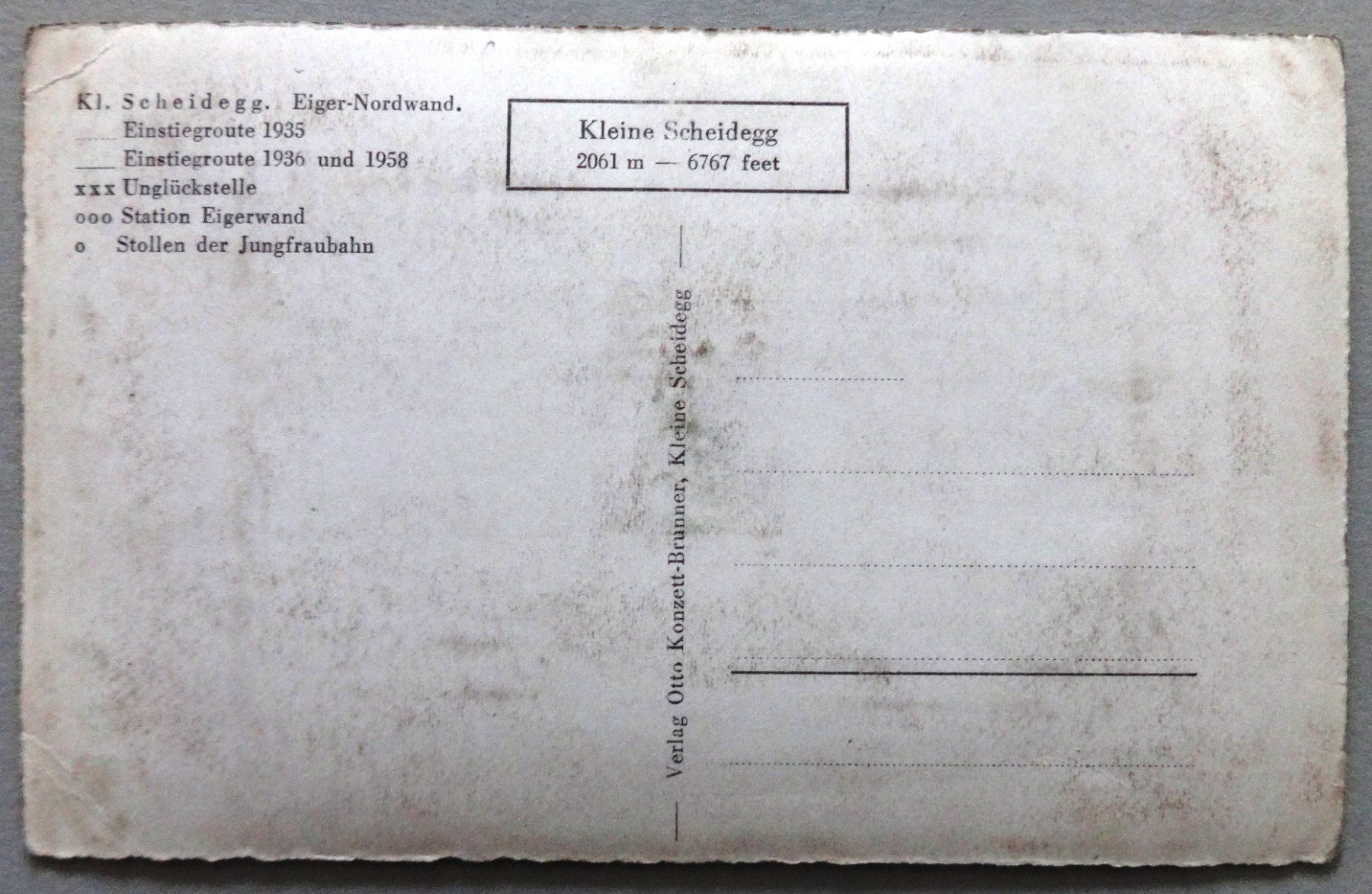 Cartes postales: Kleine Scheidegg, Eiger -Nordwand – Défectueux à Fétigny par Billy2miny 1
