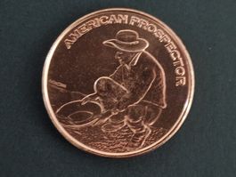 USA 1 Oz .999 Copper, American Prospector