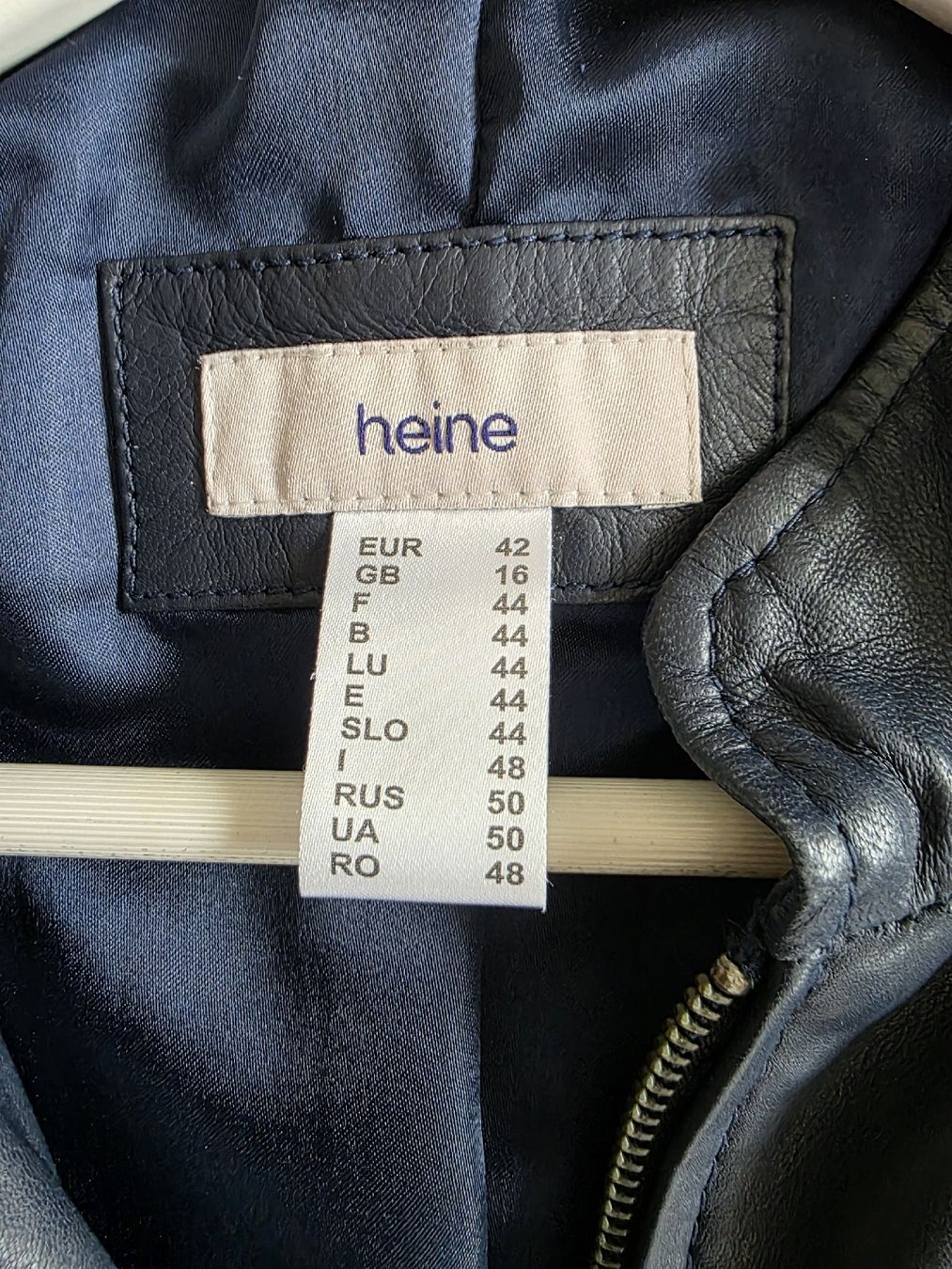 Heine Jacken: Neue Heine Lederjacke, Gr. 42, Dunkelblau – Neu und originalverpackt aus Biberist von charobaum 4