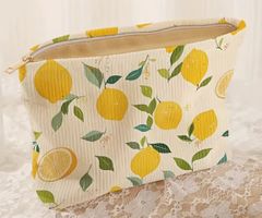 Kleine Tasche Necessaire mit Reißverschluss Zitronen