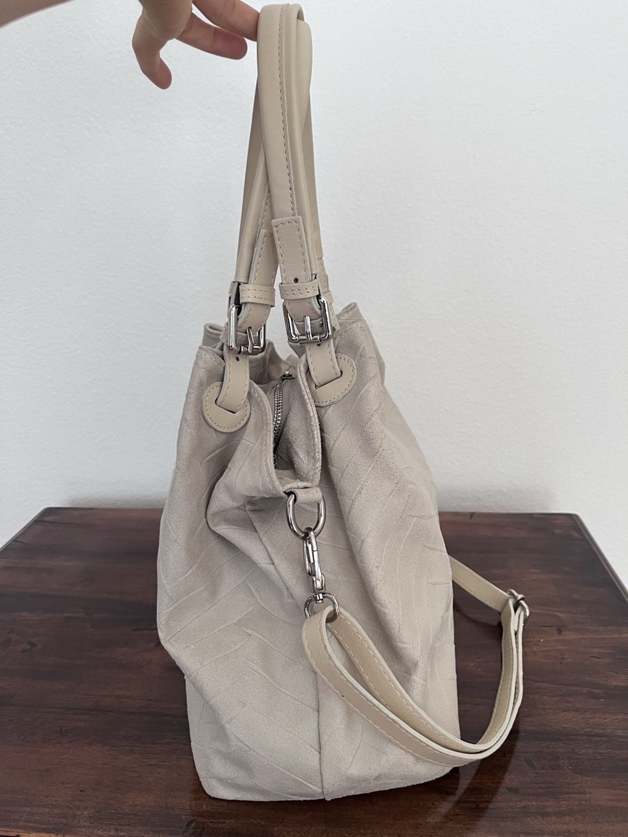 Taschen für Damen: Beige Leder Handtasche – Gebraucht aus Baden von Didi_sunshine 2