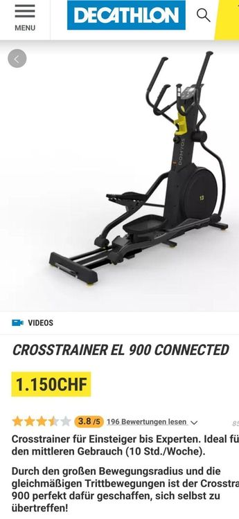 Domyos cross trainer el 900 connected hot sale