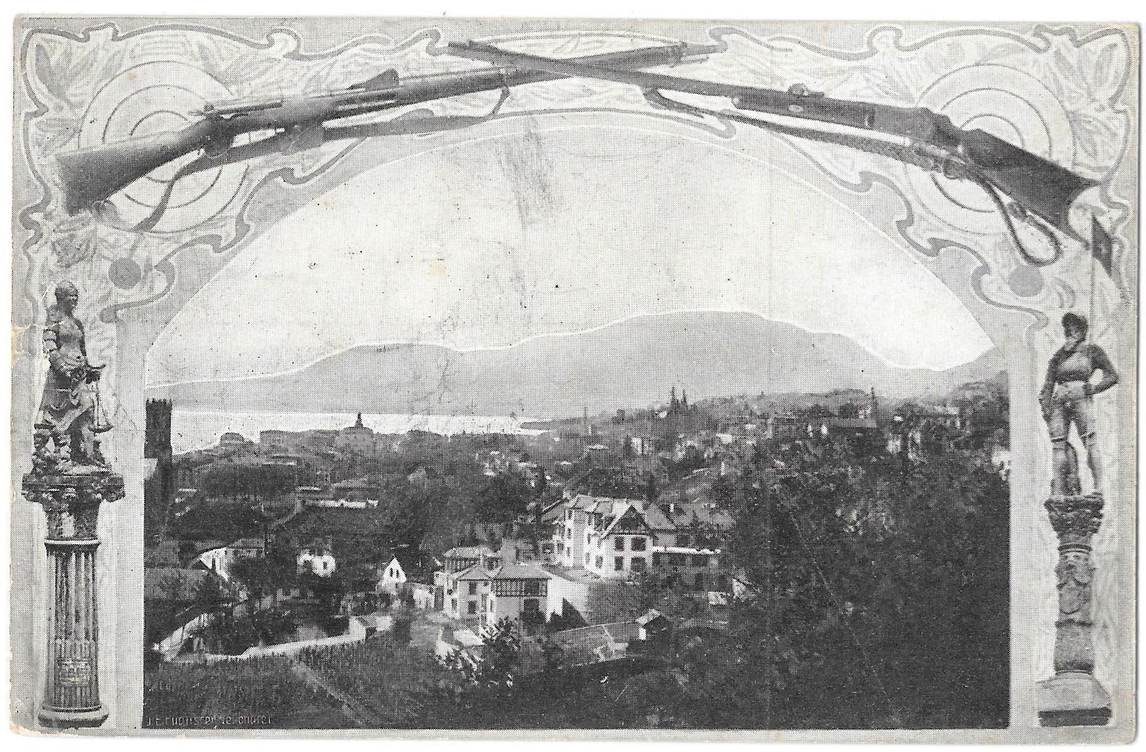 Cartoline postali: Neuchâtel Tir Cantonal 1906 – Usato da Olten venduto da clotaldi