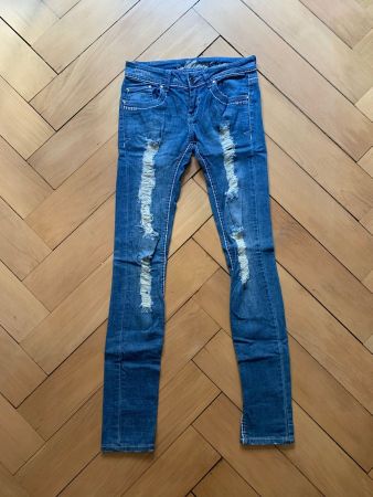 MONICA'S - Destroyed Jeans blau XS