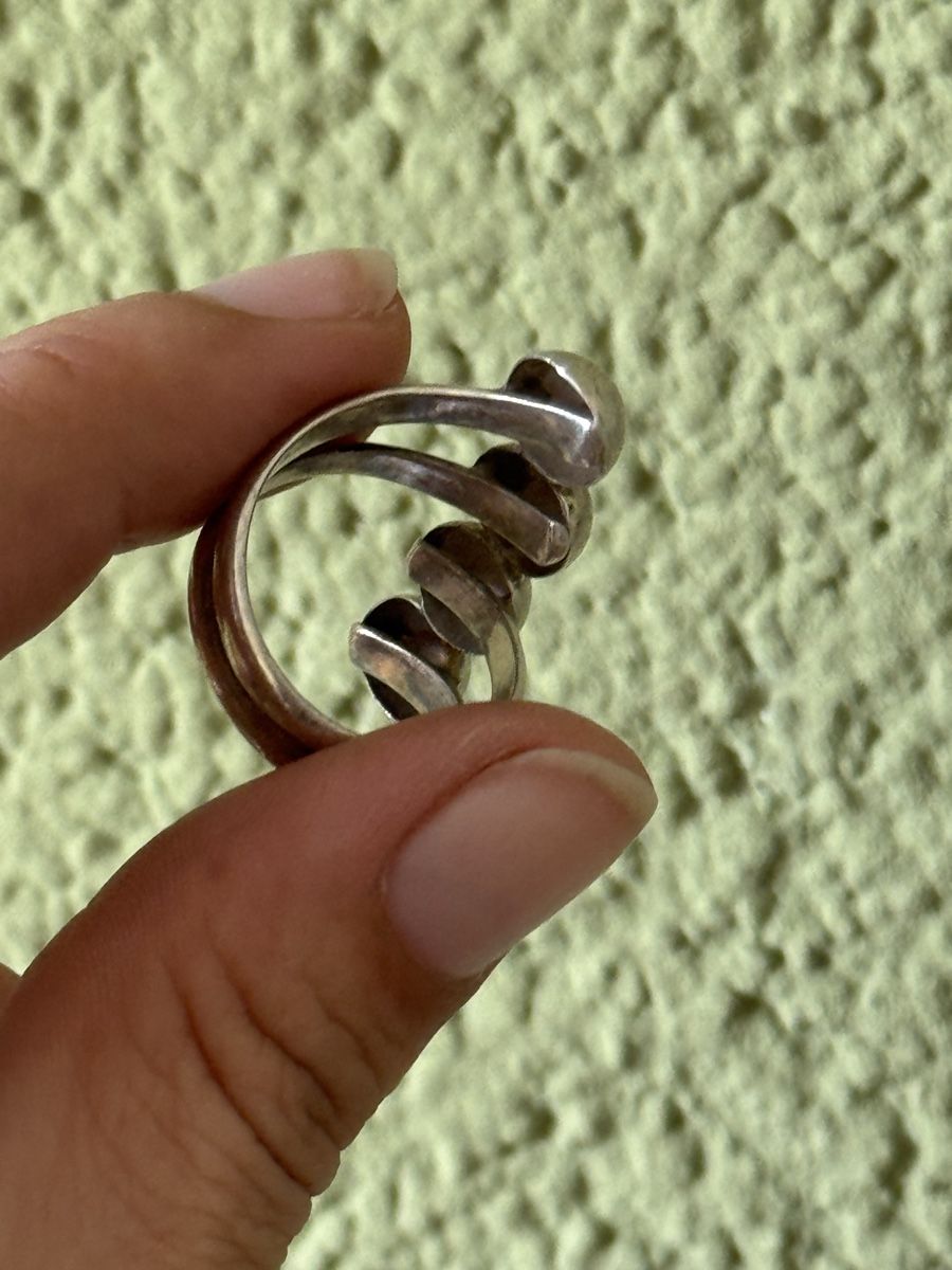 Anelli: Big Silver Tone Ball Ring - Statement Jewellery! 925 Silver – Usato da Zürich venduto da olalinda 8